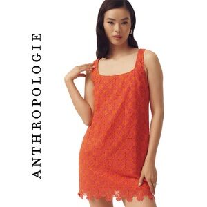 Anthropologie Maeve Square-Neck Mini Shift Dress
